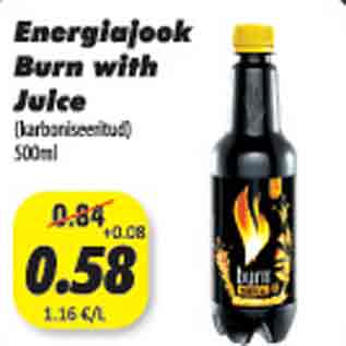 Allahindlus - Energiajook Burn with Julce