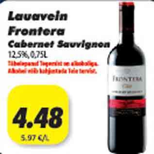 Allahindlus - Lauavein Frontera Cabarnet Sauvignon