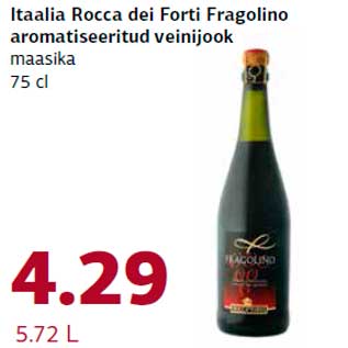 Allahindlus - Itaalia Rocca dei Forti Fragolino aromatiseeritud veinijook