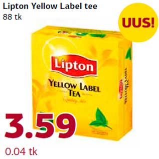 Allahindlus - Lipton Yellow Label tee 88 tk