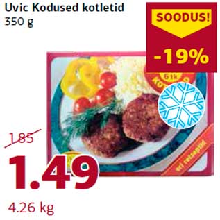 Allahindlus - Uvic Kodused kotletid 350 g