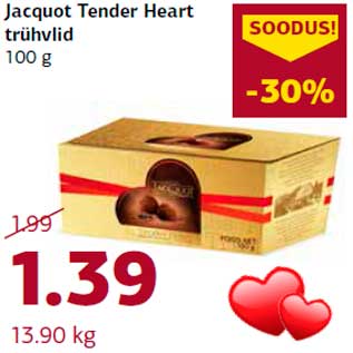 Allahindlus - Jacquot Tender Heart trühvlid 100 g