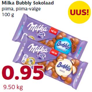 Allahindlus - Milka Bubbly šokolaad