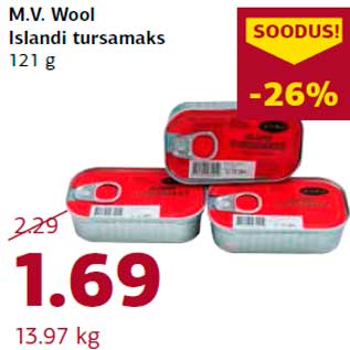 Allahindlus - M.V. Wool Islandi tursamaks 121 g