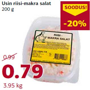 Allahindlus - Usin riisi-makra salat 200 g