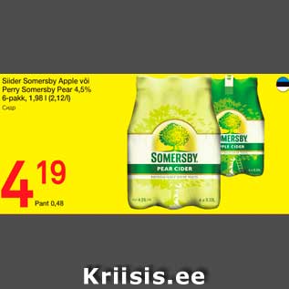 Allahindlus - Siider Somersby Apple või Perry Somersby Pear