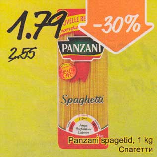 Allahindlus - Panzani spagetti, 1 kg