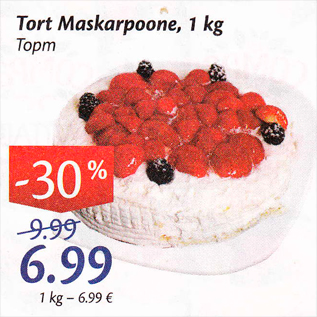 Allahindlus - Tort Maskarpoone, 1 kg