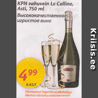 Allahindlus - KPN vahuvein Le Colline, Asti, 700 ml