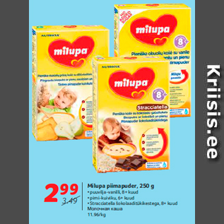 Allahindlus - Milupa piimapuder, 250 g