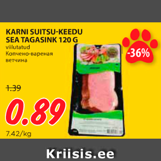 Allahindlus - KARNI SUITSU-KEEDU SEA TAGASINK 120 G