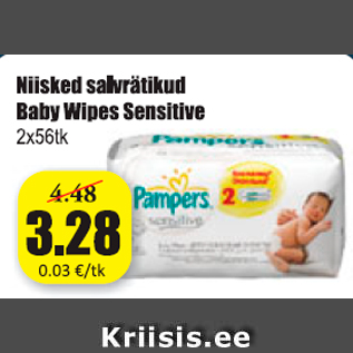 Allahindlus - Niisked salvrätikud Baby Wipes Sensitive