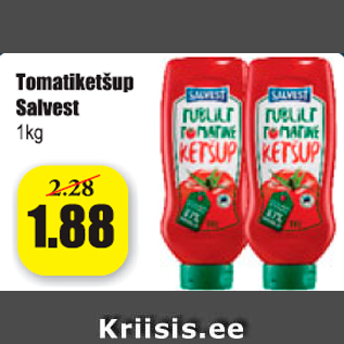 Allahindlus - Tomatiketšup Salvest 1 kg