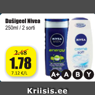 Allahindlus - Dušigeel Nivea