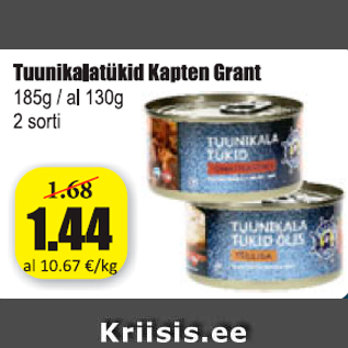 Allahindlus - Tuunikalatükid Kapten Grant