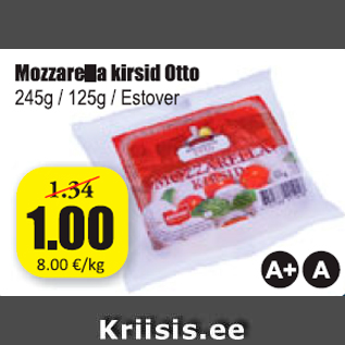 Allahindlus - Mozzarella kirsid Otto