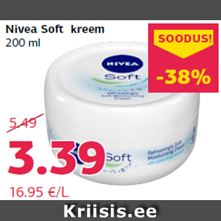 Allahindlus - Nivea Soft kreem 200 ml