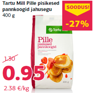 Allahindlus - Tartu Mill Pille pisikesed pannkoogid jahusegu 400 g