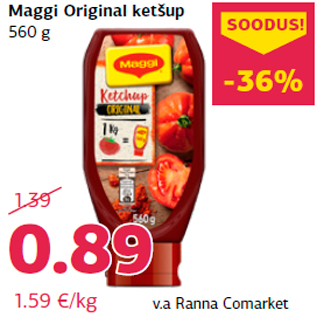 Allahindlus - Maggi Original ketšup 560 g