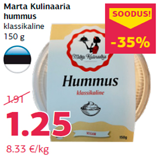 Allahindlus - Marta Kulinaaria hummus