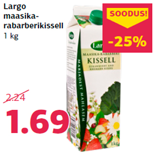 Allahindlus - Largo maasikarabarberikissell 1 kg