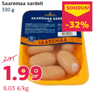 Allahindlus - Saaremaa sardell 330 g