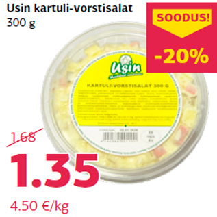 Allahindlus - Usin kartuli-vorstisalat 300 g