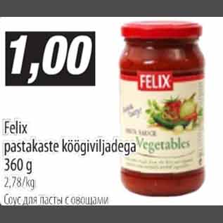 Allahindlus - Felix pastakaste köögiviljadega