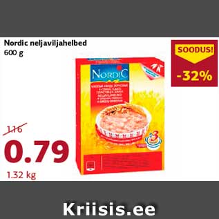 Allahindlus - Nordic neljaviljahelbed 600 g