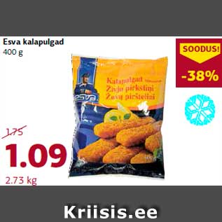 Allahindlus - Esva kalapulgad 400 g