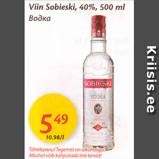 Allahindlus - Viin Sobieski