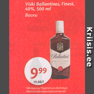 Allahindlus - Viski Ballantines, Finest