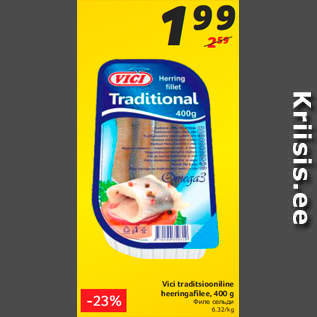 Allahindlus - Vici traditsiooniline heeringafilee, 400 g