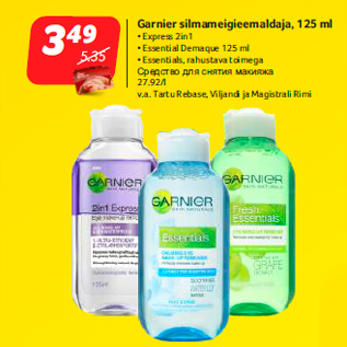 Allahindlus - Garnier silmameigieemaldaja, 125 ml