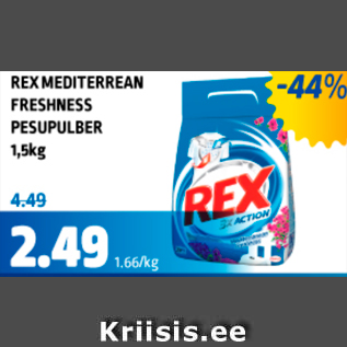 Allahindlus - REX MEDITERREAN FRESHNESS PESUPULBER, 1,5 KG