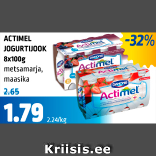 Allahindlus - ACTIMEL JOGURTIJOOK