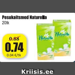 Allahindlus - Pesukaitsmed Naturella 20 tk