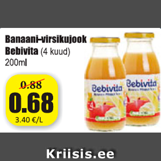 Allahindlus - Banaani-virsikujook Bebivita