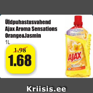 Allahindlus - Üldpuhastusvahend Ajax Aroma Sensation Orange&Jasmin 1 l