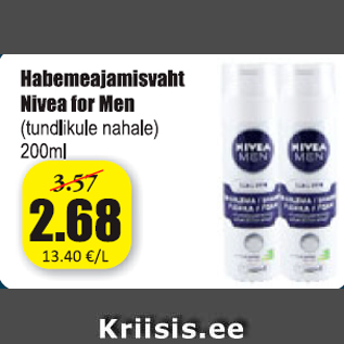 Allahindlus - Habemeajamisvaht Nivea for Men