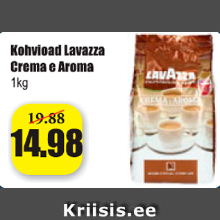 Allahindlus - Kohvioad Lavazza Crema e Aroma 1 kg