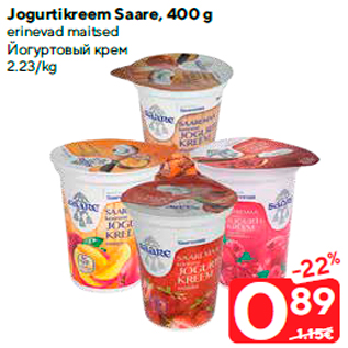 Allahindlus - Jogurtikreem Saare, 400 g