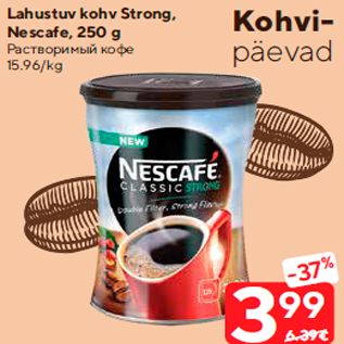 Allahindlus - Lahustuv kohv Strong, Nescafe, 250 g