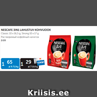 Allahindlus - NESCAFE 3IN1 LAHUSTUV KOHVIJOOK