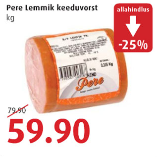 Allahindlus - Pere Lemmik keeduvorst