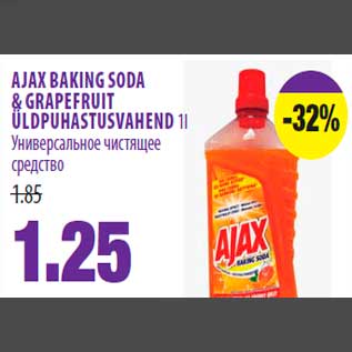 Allahindlus - AJAX BAKING SODA & GRAPEFRUIT ÜLDPUHASTUSVAHEND 1l