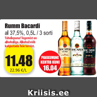 Allahindlus - Rumm Bacardi