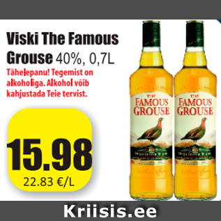 Allahindlus - Viski The Famous Grouse