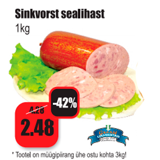 Allahindlus - Sinkvorst sealihast 1 kg