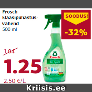 Allahindlus - Frosch klaasipuhastusvahend 500 ml